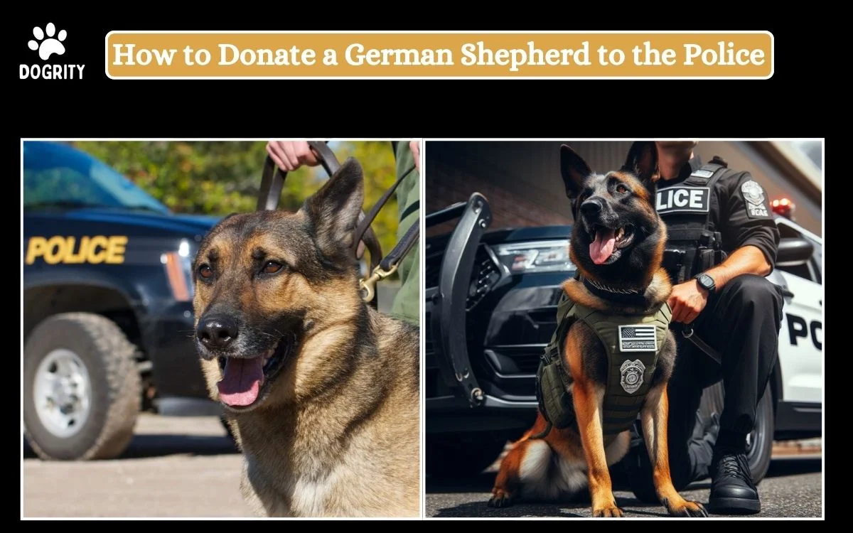 how to donate a german shepherd to the police